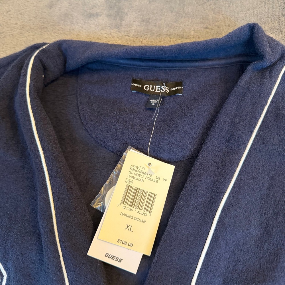 Guess Varsity Patchwork Button Down French Terry … - image 3